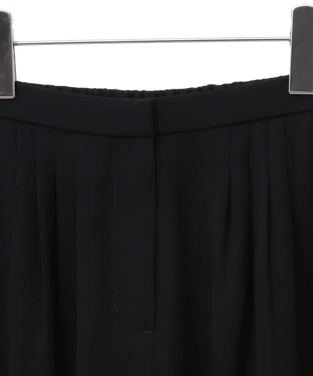 PYLJW12390 CHRISTIAN AUJARD(小さいサイズ)(メゾン ドゥ サンク) タック入りセミワイドパンツ ブラック