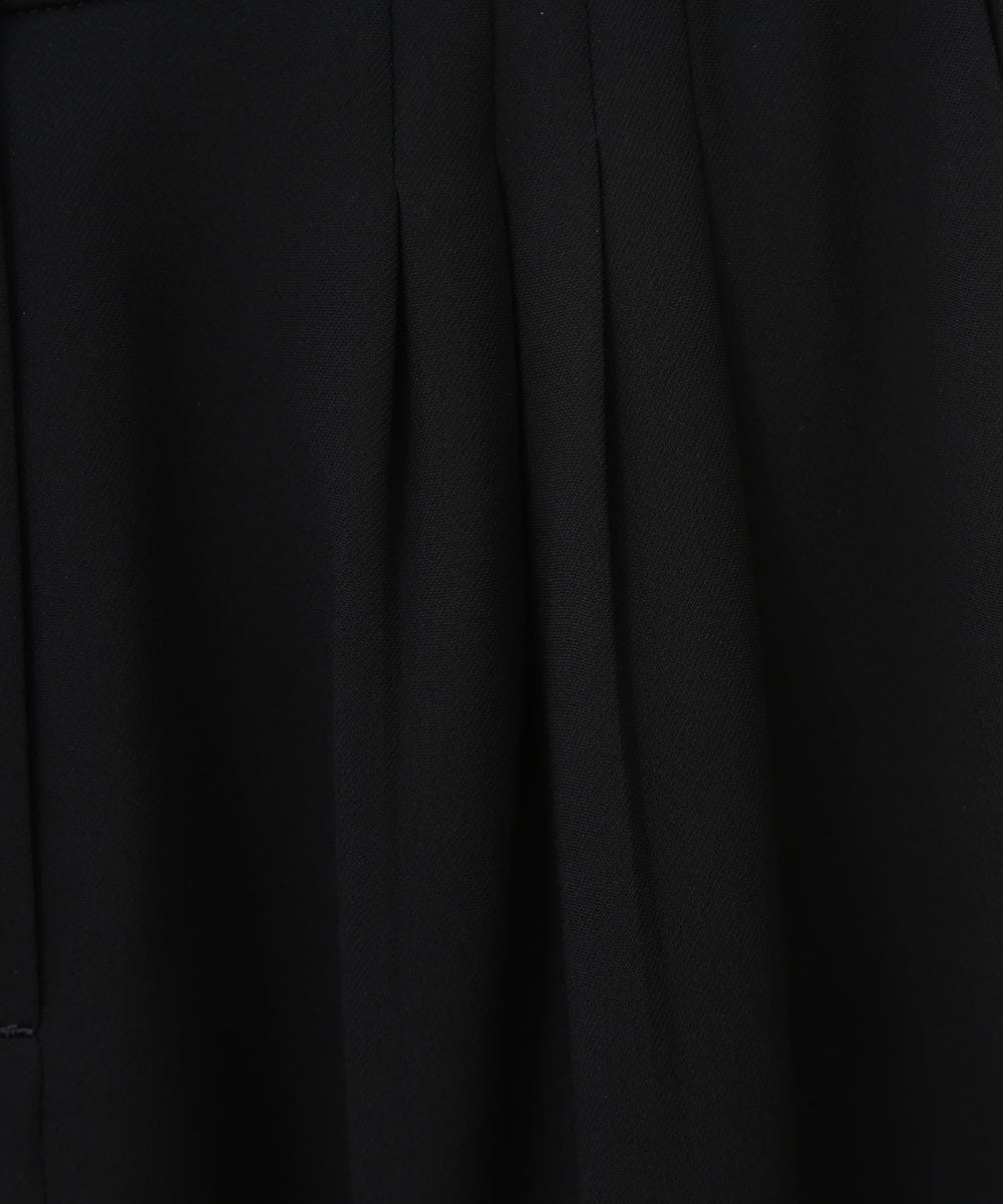 PYLJW12390 CHRISTIAN AUJARD(小さいサイズ)(メゾン ドゥ サンク) タック入りセミワイドパンツ ブラック