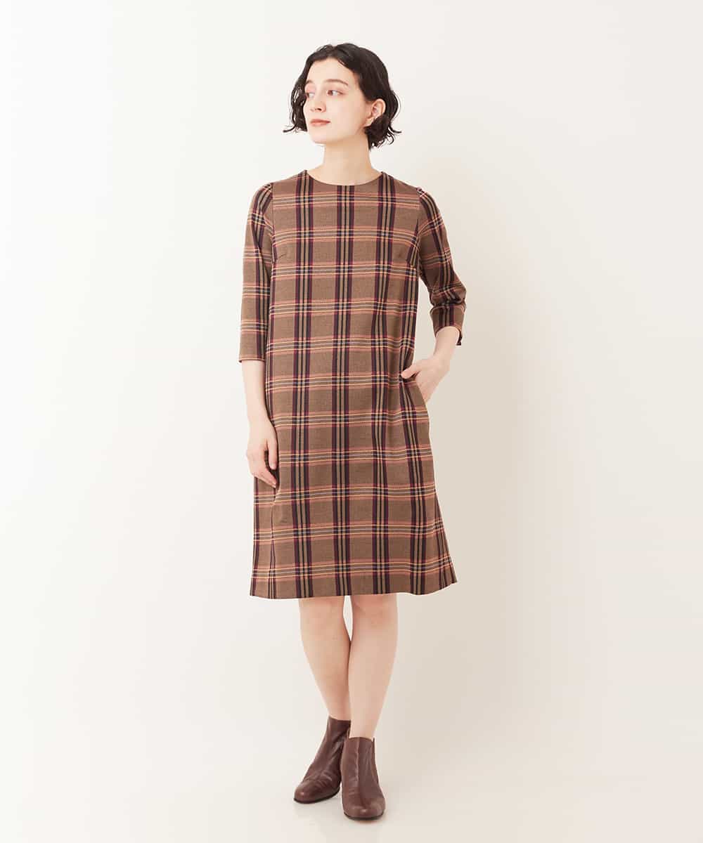 Christian Aujard 小さいサイズ メゾン ドゥ サンク ジャカードチェックワンピース イトキンオンラインストア