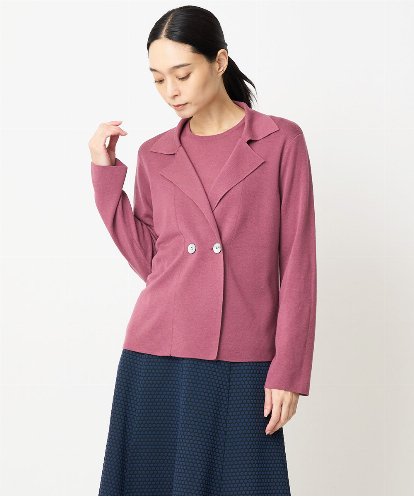 PYSAD04460  [アンサンブル対応]襟付ニットカーディガン