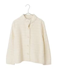 PYSAD05590 CHRISTIAN AUJARD(小さいサイズ)(メゾン ドゥ サンク) ラメニットバージャケット ブラック