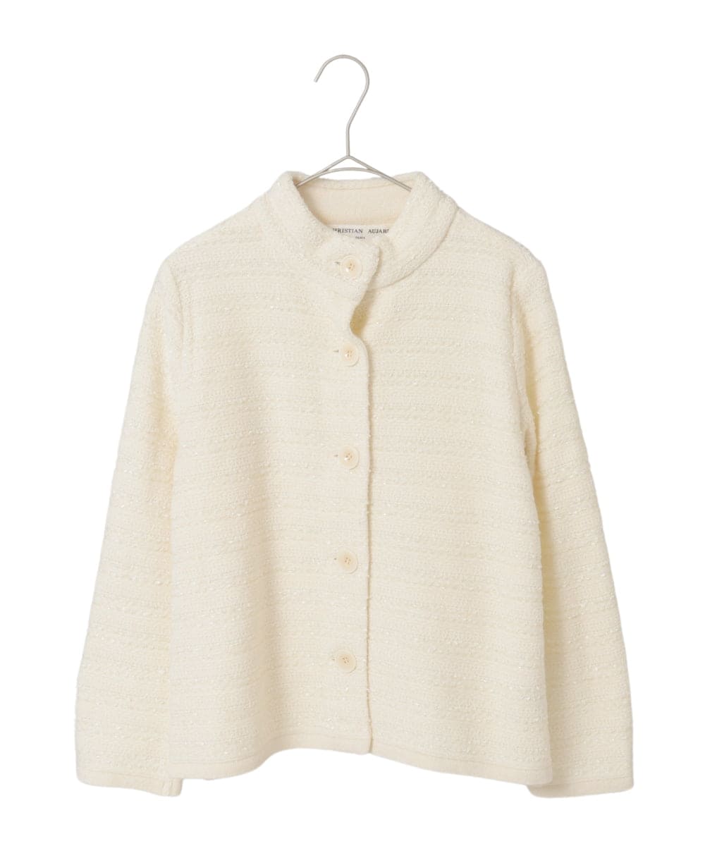 PYSAD05590 CHRISTIAN AUJARD(小さいサイズ)(メゾン ドゥ サンク) ラメニットバージャケット ブラック