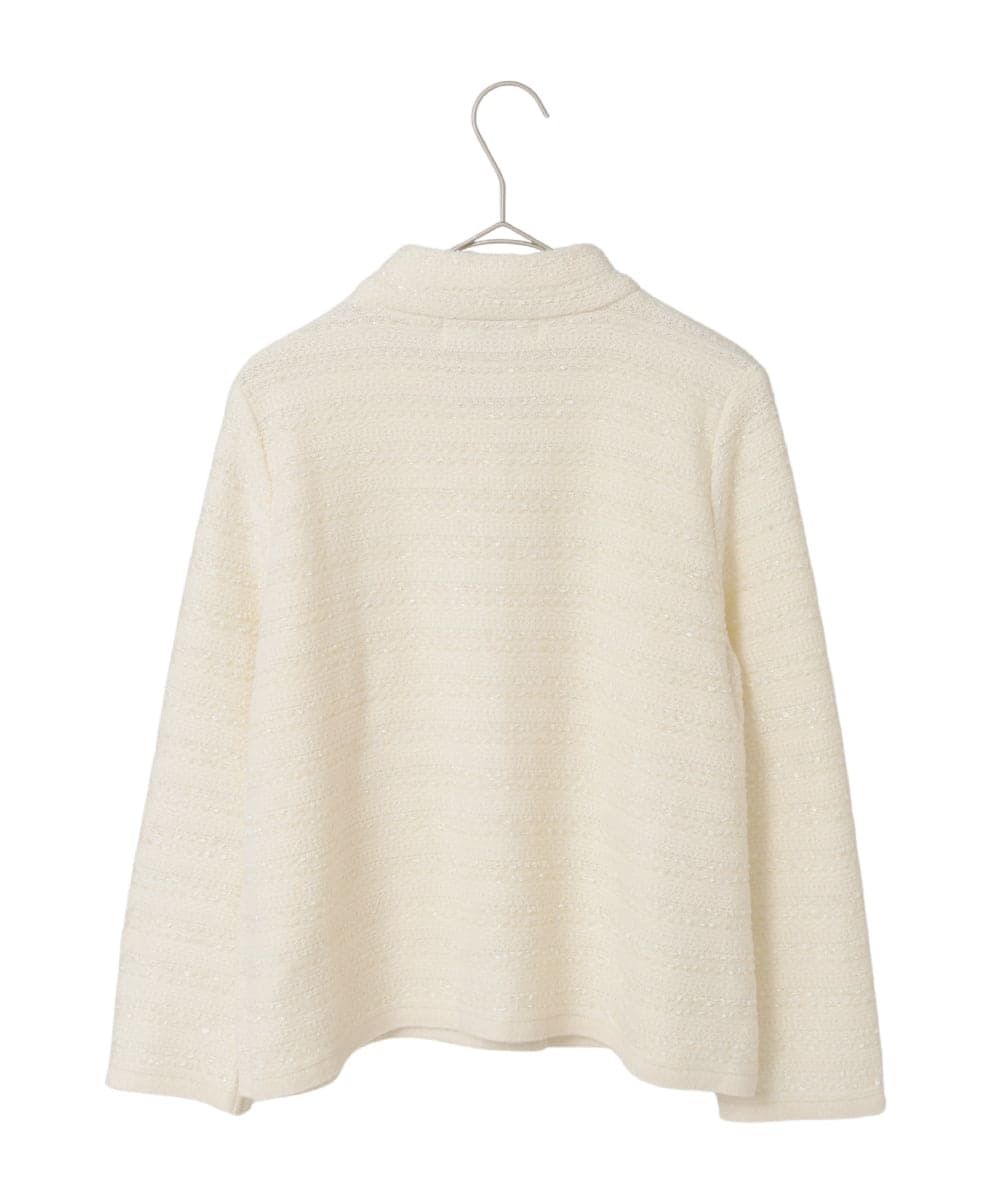 PYSAD05590 CHRISTIAN AUJARD(小さいサイズ)(メゾン ドゥ サンク) ラメニットバージャケット ブラック