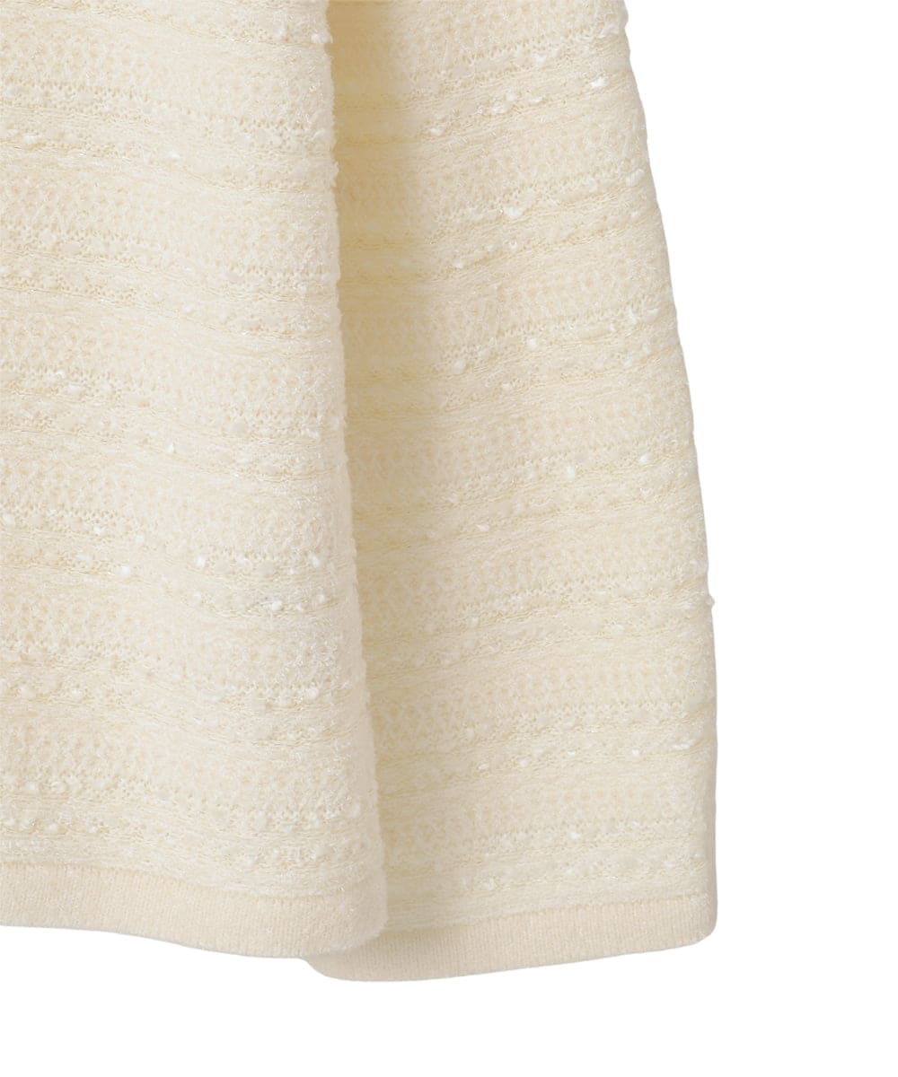 PYSAD05590 CHRISTIAN AUJARD(小さいサイズ)(メゾン ドゥ サンク) ラメニットバージャケット ブラック