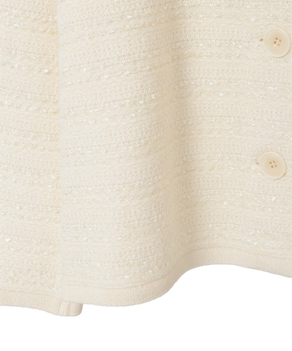 PYSAD05590 CHRISTIAN AUJARD(小さいサイズ)(メゾン ドゥ サンク) ラメニットバージャケット ブラック