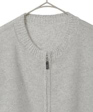 PYSAD15490 CHRISTIAN AUJARD(小さいサイズ)(メゾン ドゥ サンク) チュール重ねニットブルゾン ライトグレー