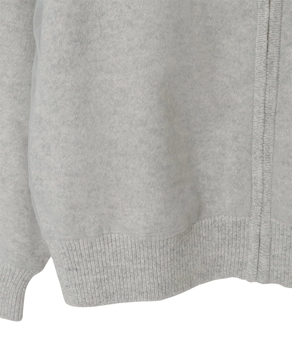 PYSAD15490 CHRISTIAN AUJARD(小さいサイズ)(メゾン ドゥ サンク) チュール重ねニットブルゾン ライトグレー