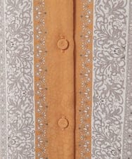 PYSAD32490 CHRISTIAN AUJARD(小さいサイズ)(メゾン ドゥ サンク) [アンサンブル対応]アートプリントドッキングニットカーディガン ベージュ×オレンジ