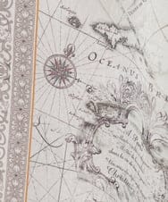 PYSAD32490 CHRISTIAN AUJARD(小さいサイズ)(メゾン ドゥ サンク) [アンサンブル対応]アートプリントドッキングニットカーディガン ベージュ×オレンジ