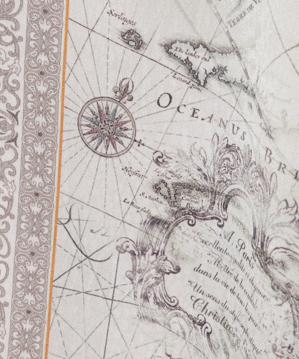 PYSAD32490 CHRISTIAN AUJARD(小さいサイズ)(メゾン ドゥ サンク) [アンサンブル対応]アートプリントドッキングニットカーディガン ベージュ×オレンジ