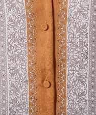 PYSAD32490 CHRISTIAN AUJARD(小さいサイズ)(メゾン ドゥ サンク) [アンサンブル対応]アートプリントドッキングニットカーディガン ベージュ×オレンジ