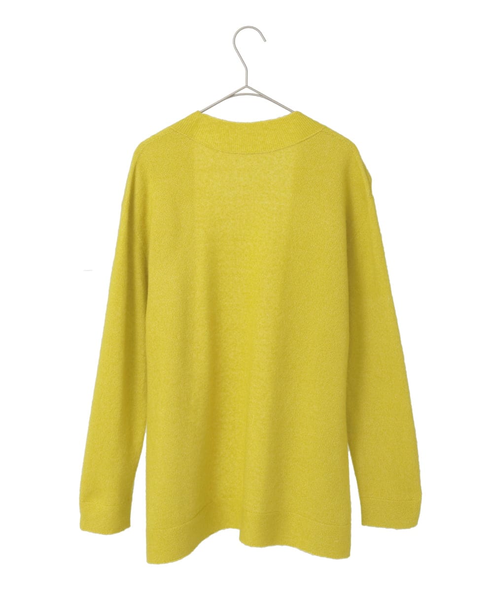 PYSAD37450 CHRISTIAN AUJARD(小さいサイズ)(メゾン ドゥ サンク) [アンサンブル対応]カシミヤシルクニットカーディガン ライム