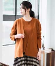 PYSAD37450 CHRISTIAN AUJARD(小さいサイズ)(メゾン ドゥ サンク) [アンサンブル対応]カシミヤシルクニットカーディガン ライム