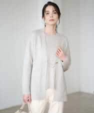 PYSAD37450 CHRISTIAN AUJARD(小さいサイズ)(メゾン ドゥ サンク) [アンサンブル対応]カシミヤシルクニットカーディガン ライム