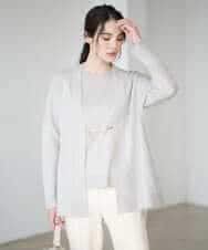 PYSAD37450 CHRISTIAN AUJARD(小さいサイズ)(メゾン ドゥ サンク) [アンサンブル対応]カシミヤシルクニットカーディガン ライム