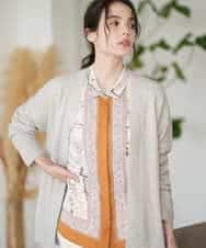 PYSAD37450 CHRISTIAN AUJARD(小さいサイズ)(メゾン ドゥ サンク) [アンサンブル対応]カシミヤシルクニットカーディガン ライム