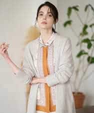 PYSAD37450 CHRISTIAN AUJARD(小さいサイズ)(メゾン ドゥ サンク) [アンサンブル対応]カシミヤシルクニットカーディガン ライム