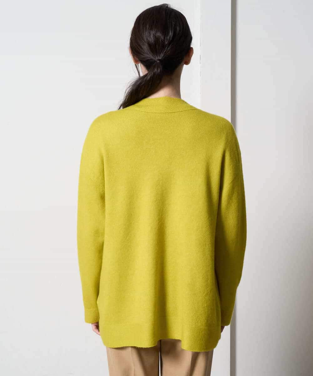 PYSAD37450 CHRISTIAN AUJARD(小さいサイズ)(メゾン ドゥ サンク) [アンサンブル対応]カシミヤシルクニットカーディガン ライム