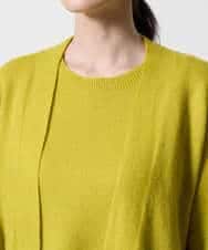 PYSAD37450 CHRISTIAN AUJARD(小さいサイズ)(メゾン ドゥ サンク) [アンサンブル対応]カシミヤシルクニットカーディガン ライム