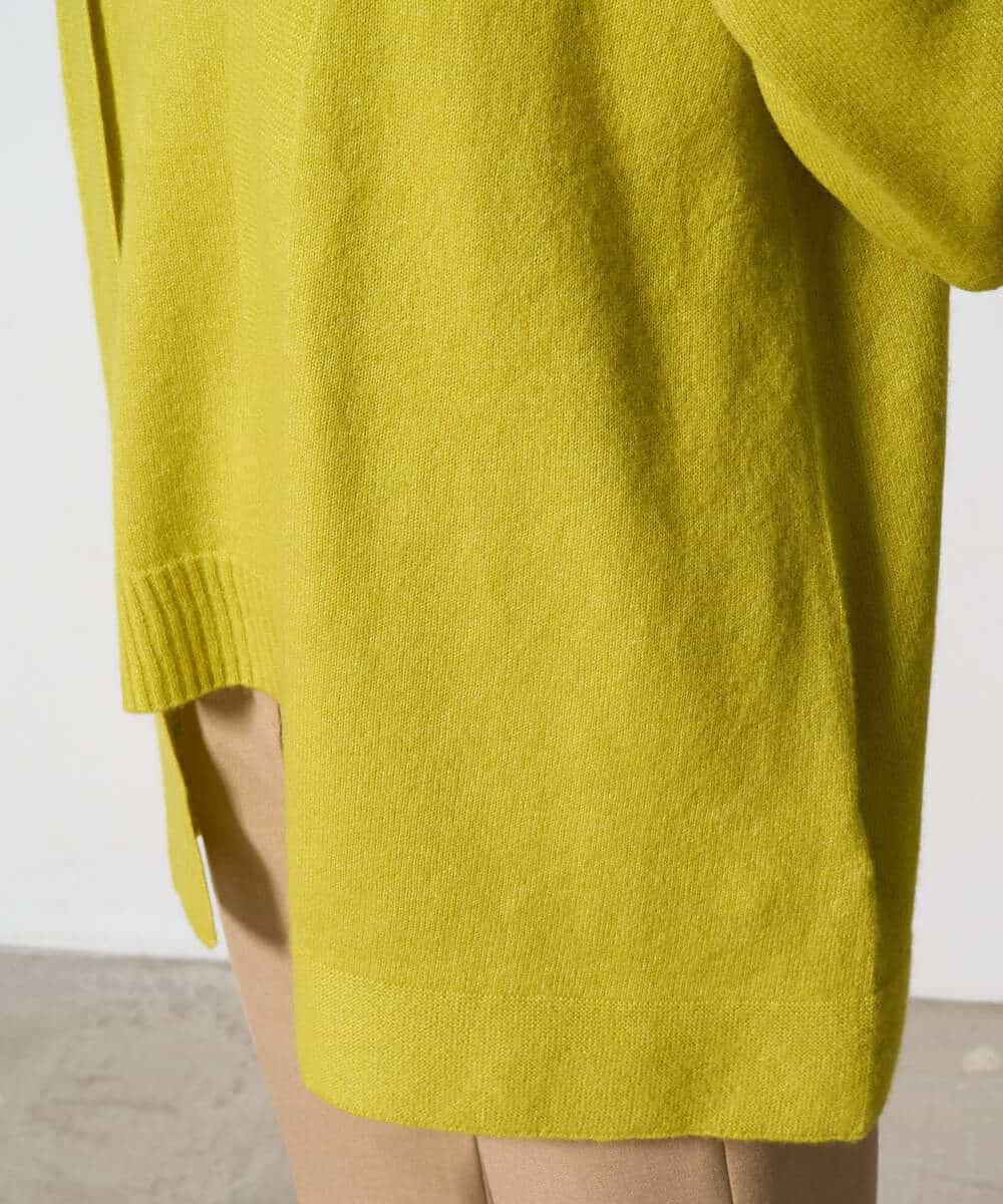 PYSAD37450 CHRISTIAN AUJARD(小さいサイズ)(メゾン ドゥ サンク) [アンサンブル対応]カシミヤシルクニットカーディガン ライム