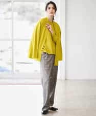 PYSAD37450 CHRISTIAN AUJARD(小さいサイズ)(メゾン ドゥ サンク) [アンサンブル対応]カシミヤシルクニットカーディガン ライム