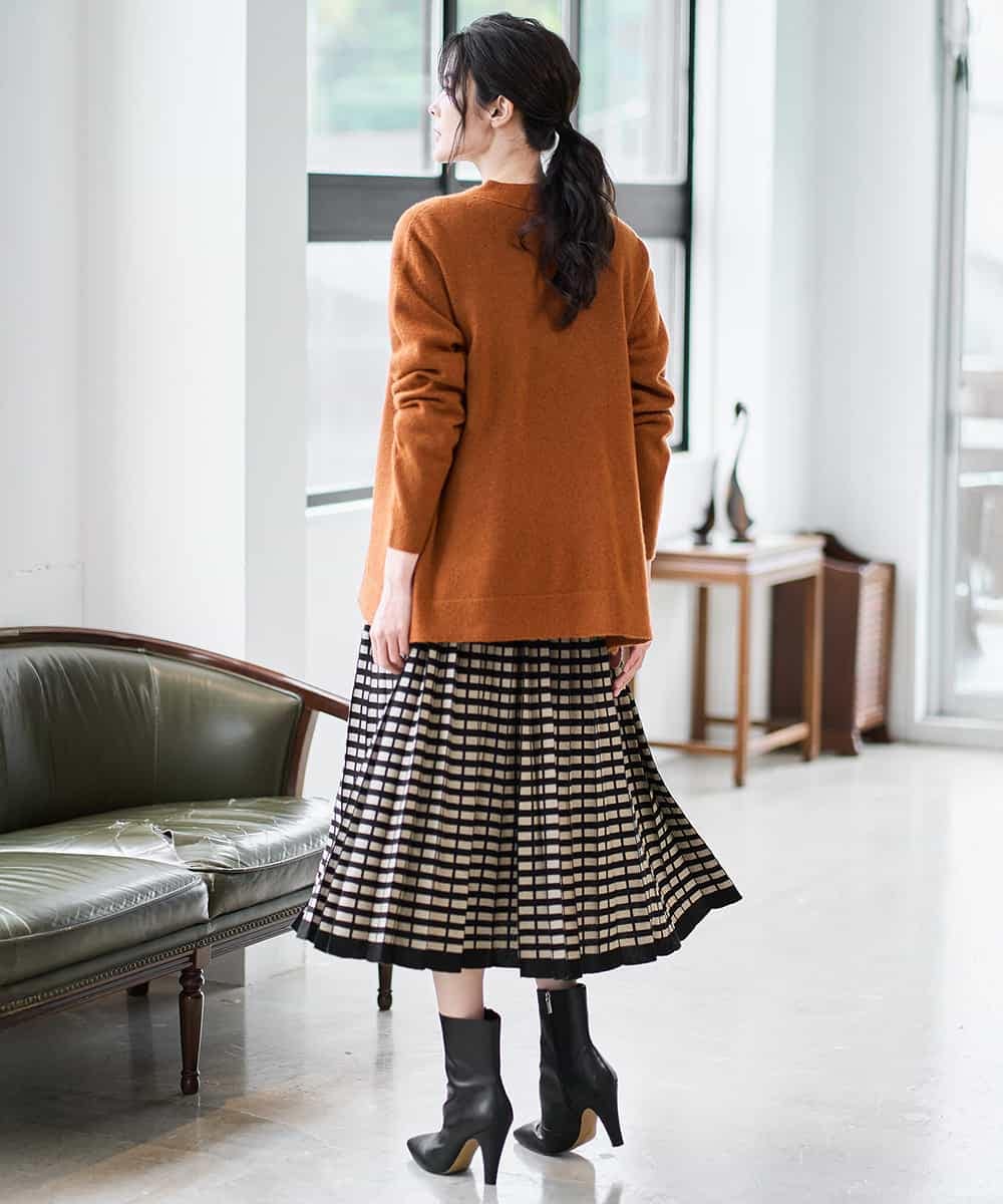 PYSAD37450 CHRISTIAN AUJARD(小さいサイズ)(メゾン ドゥ サンク) [アンサンブル対応]カシミヤシルクニットカーディガン ライム