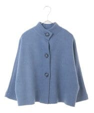 PYSAW08560 CHRISTIAN AUJARD(小さいサイズ)(メゾン ドゥ サンク) ドルマンスリーブニットジャケット ブラック