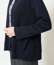 PYSCA03490 CHRISTIAN AUJARD(小さいサイズ)(メゾン ドゥ サンク) [アンサンブル対応]ニットカーディガン ネイビー