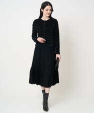 PYSCD01630 CHRISTIAN AUJARD(小さいサイズ)(メゾン ドゥ サンク) ファンシーツイードニットジャケット ブラック