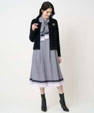 PYSCD01630 CHRISTIAN AUJARD(小さいサイズ)(メゾン ドゥ サンク) ファンシーツイードニットジャケット ブラック