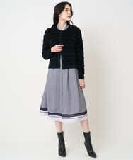 PYSCD01630 CHRISTIAN AUJARD(小さいサイズ)(メゾン ドゥ サンク) ファンシーツイードニットジャケット ブラック