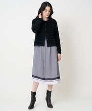 PYSCD01630 CHRISTIAN AUJARD(小さいサイズ)(メゾン ドゥ サンク) ファンシーツイードニットジャケット ブラック