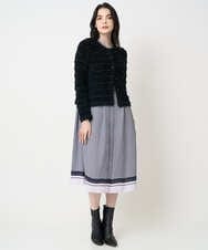 PYSCD01630 CHRISTIAN AUJARD(小さいサイズ)(メゾン ドゥ サンク) ファンシーツイードニットジャケット ブラック