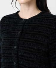 PYSCD01630 CHRISTIAN AUJARD(小さいサイズ)(メゾン ドゥ サンク) ファンシーツイードニットジャケット ブラック