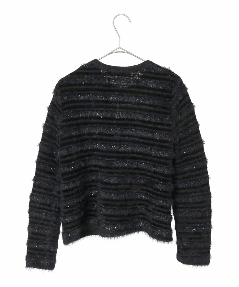 PYSCD01630 CHRISTIAN AUJARD(小さいサイズ)(メゾン ドゥ サンク) ファンシーツイードニットジャケット ブラック