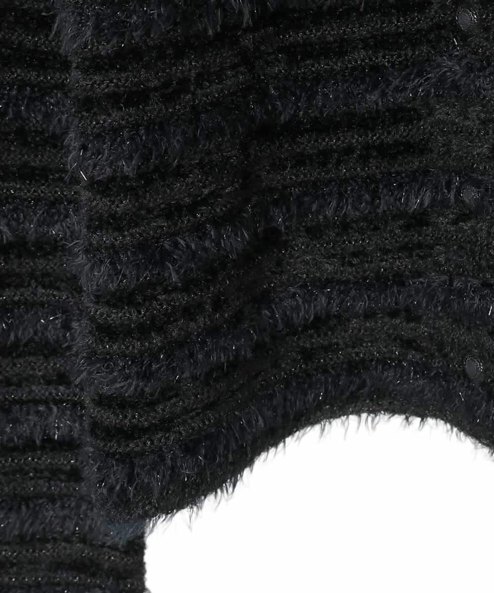 PYSCD01630 CHRISTIAN AUJARD(小さいサイズ)(メゾン ドゥ サンク) ファンシーツイードニットジャケット ブラック