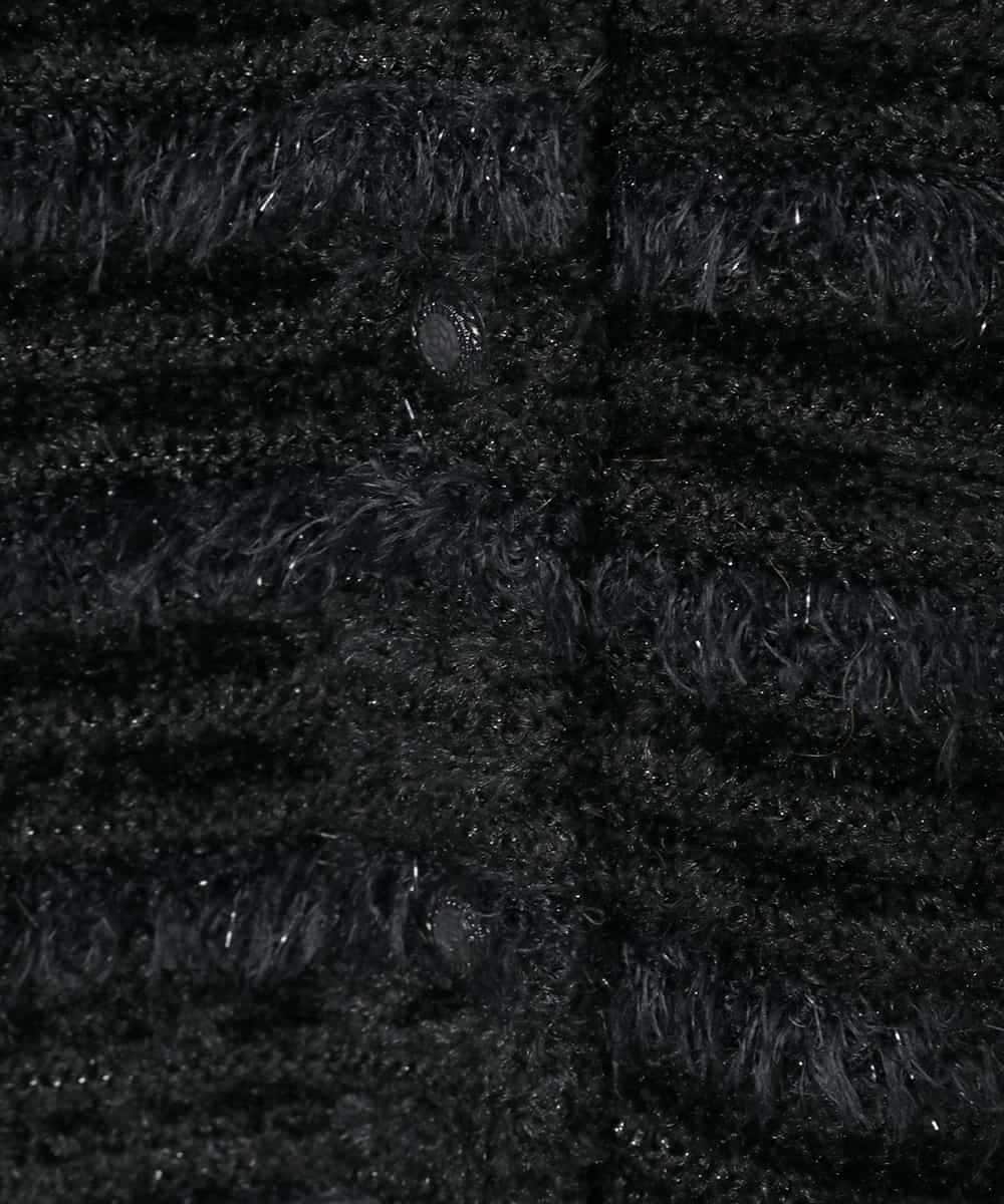 PYSCD01630 CHRISTIAN AUJARD(小さいサイズ)(メゾン ドゥ サンク) ファンシーツイードニットジャケット ブラック