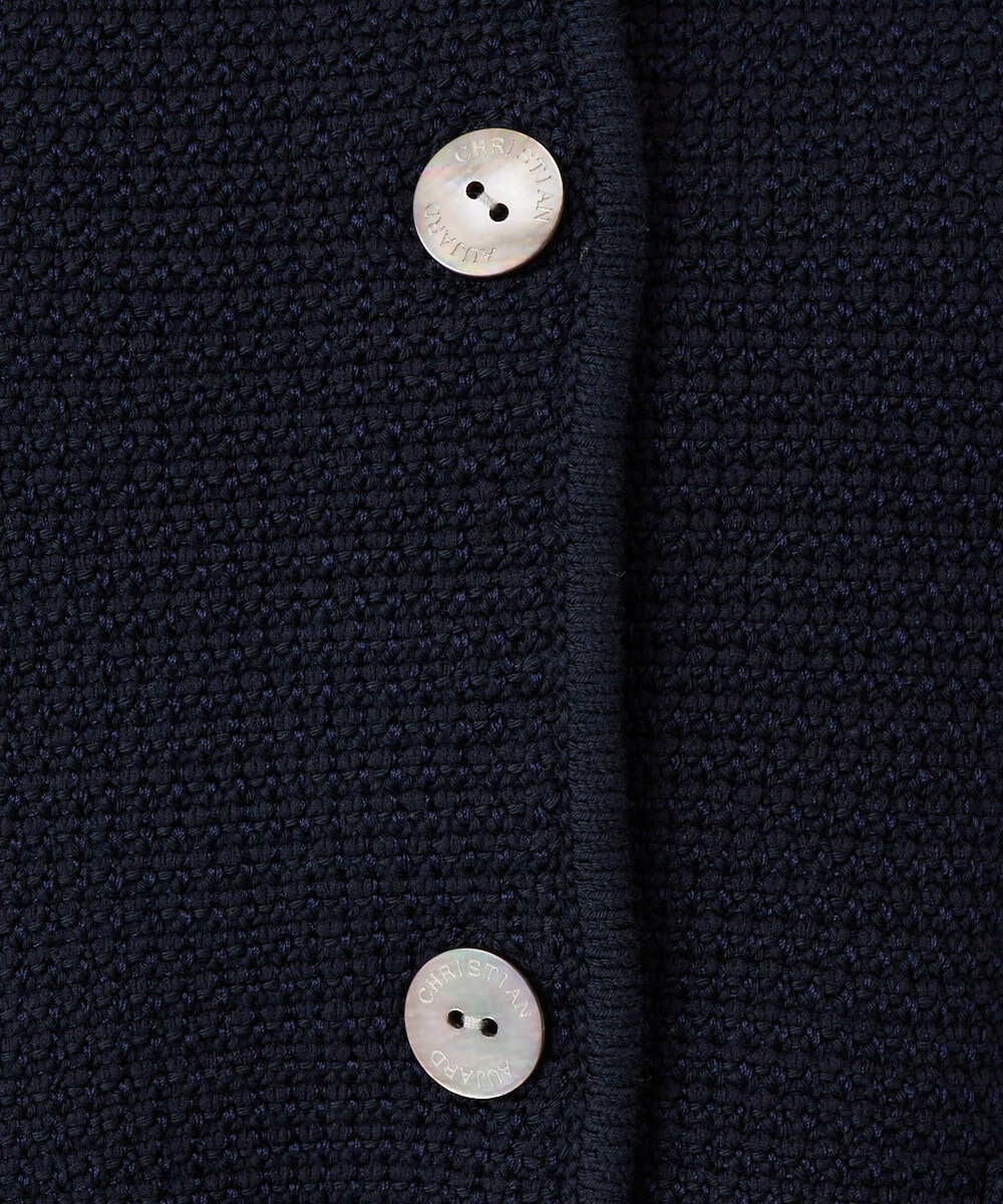 PYSEE10460 CHRISTIAN AUJARD(小さいサイズ)(メゾン ドゥ サンク) ツィーディーニットジャケット ネイビー