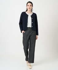 PYSEE10460 CHRISTIAN AUJARD(小さいサイズ)(メゾン ドゥ サンク) ツィーディーニットジャケット ネイビー