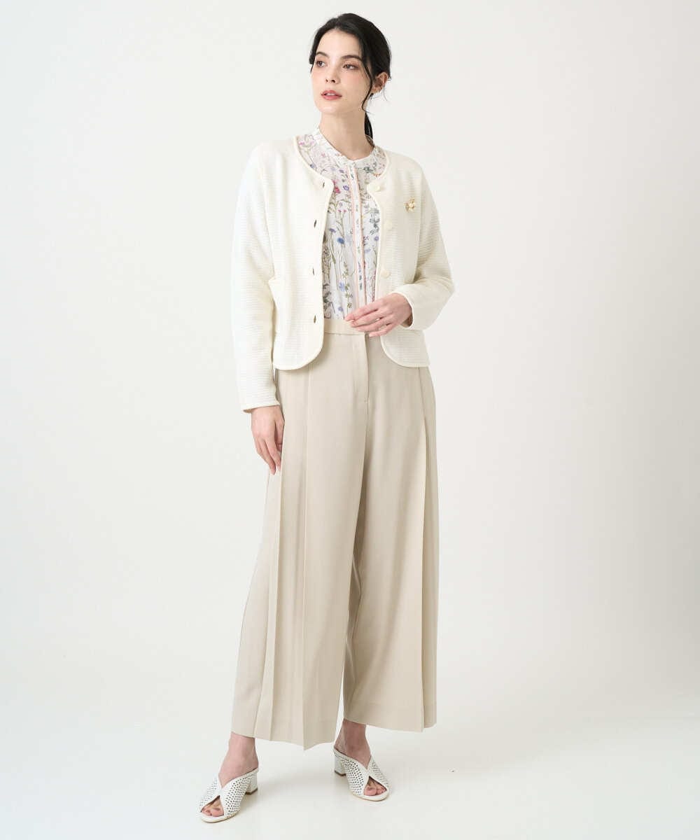 PYSEE10460 CHRISTIAN AUJARD(小さいサイズ)(メゾン ドゥ サンク) ツィーディーニットジャケット ネイビー