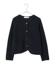 PYSEE10460 CHRISTIAN AUJARD(小さいサイズ)(メゾン ドゥ サンク) ツィーディーニットジャケット ネイビー