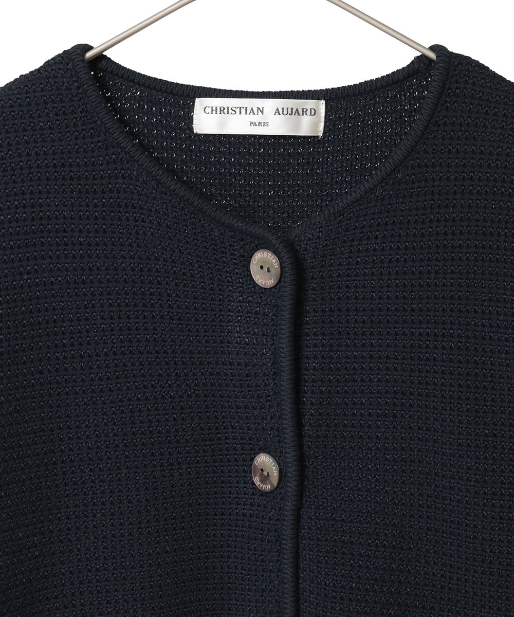 PYSEE10460 CHRISTIAN AUJARD(小さいサイズ)(メゾン ドゥ サンク) ツィーディーニットジャケット ネイビー