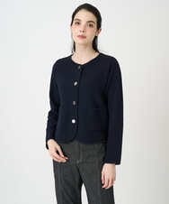 PYSEE10460 CHRISTIAN AUJARD(小さいサイズ)(メゾン ドゥ サンク) ツィーディーニットジャケット ネイビー