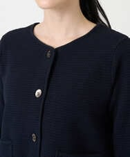 PYSEE10460 CHRISTIAN AUJARD(小さいサイズ)(メゾン ドゥ サンク) ツィーディーニットジャケット ネイビー