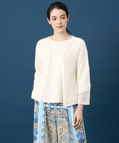 PYSGD22330 CHRISTIAN AUJARD(小さいサイズ) リネンライクニットカーディガン