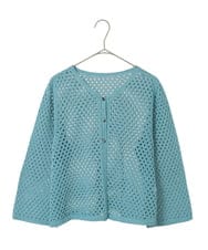 PYSGD22330 CHRISTIAN AUJARD(小さいサイズ)(メゾン ドゥ サンク) リネンライクニットカーディガン ホワイト