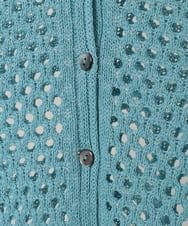 PYSGD22330 CHRISTIAN AUJARD(小さいサイズ)(メゾン ドゥ サンク) リネンライクニットカーディガン ホワイト