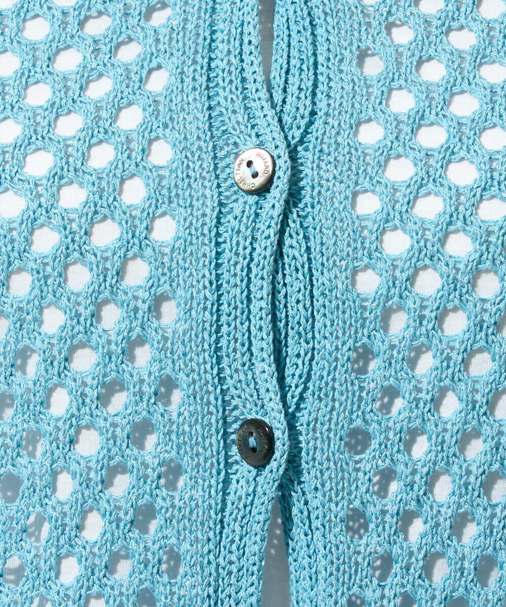 PYSGD22330 CHRISTIAN AUJARD(小さいサイズ)(メゾン ドゥ サンク) リネンライクニットカーディガン ホワイト