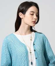 PYSGD22330 CHRISTIAN AUJARD(小さいサイズ)(メゾン ドゥ サンク) リネンライクニットカーディガン ホワイト