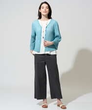 PYSGD22330 CHRISTIAN AUJARD(小さいサイズ)(メゾン ドゥ サンク) リネンライクニットカーディガン ホワイト